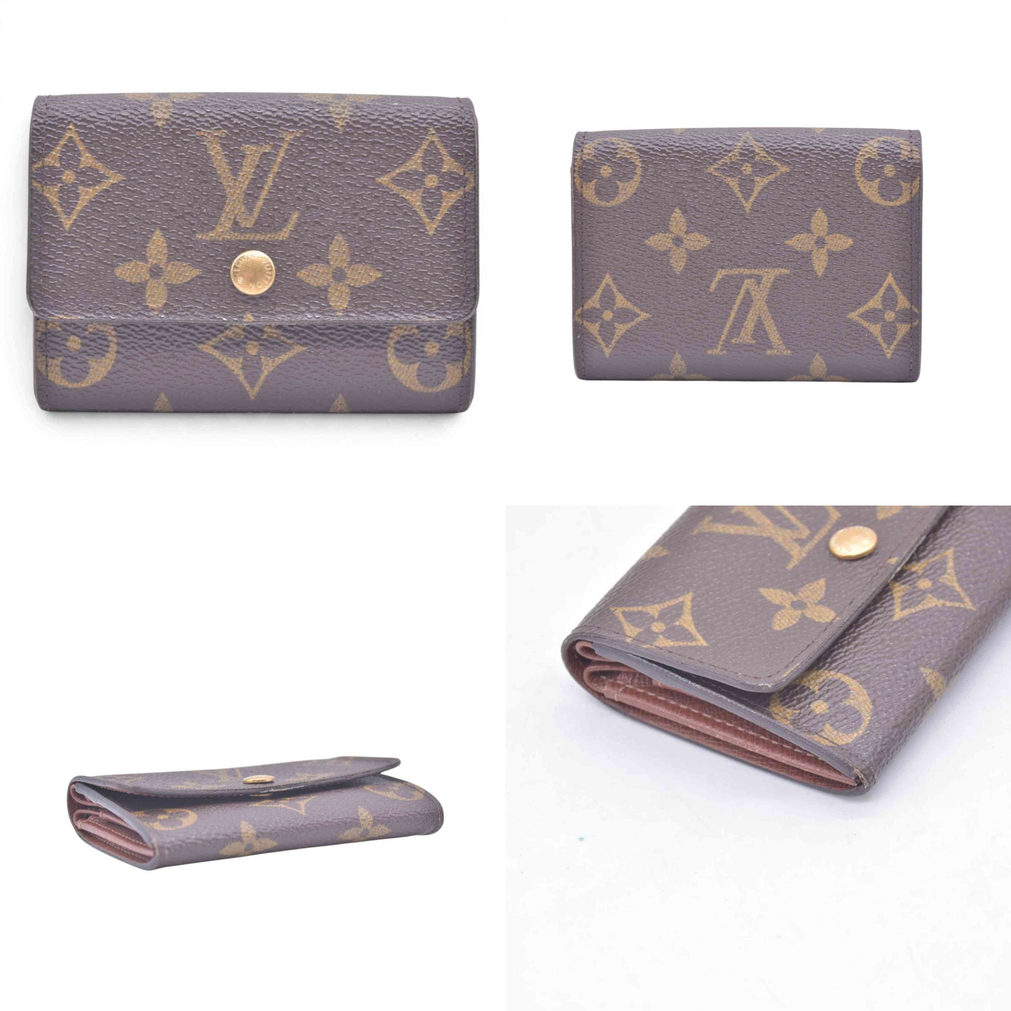 $350 LOUIS VUITTON Monogram Plat Coin Purse CONSIGNMENT 10021453