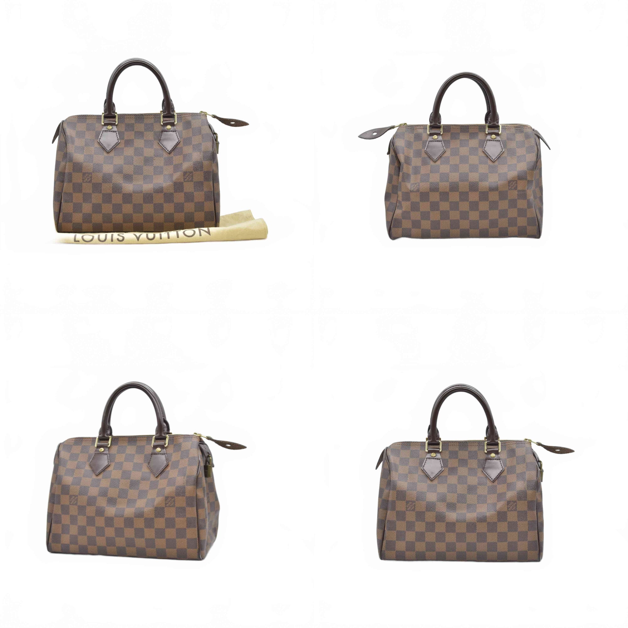 $1490 2006 Louis Vuitton Damier Ebene Speedy 25 SD0066