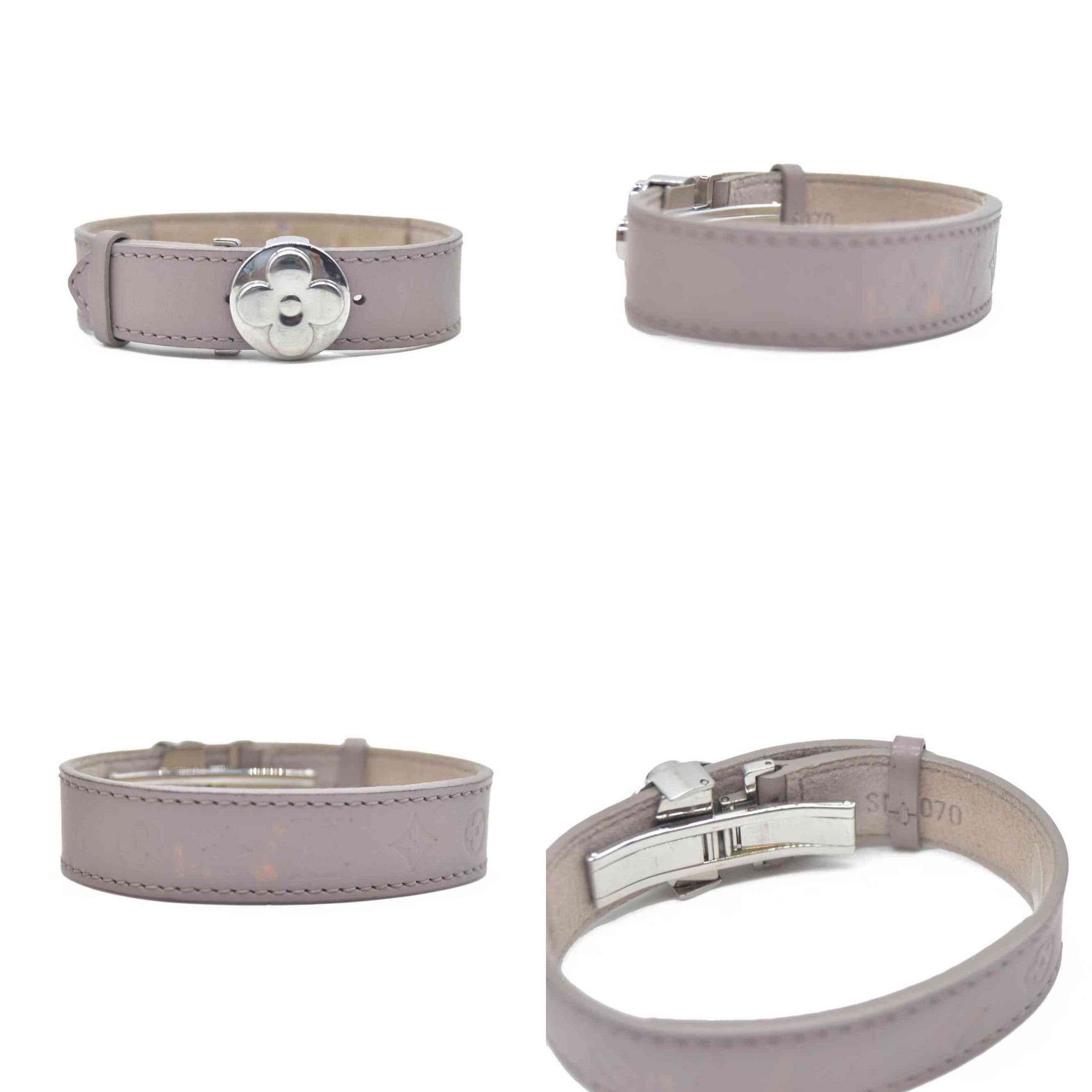 $475 Louis Vuitton Leather Epi Wish Wrap Bracelet SN0070