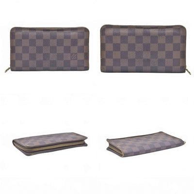 Louis Vuitton Damier Porte Monnaie Zippy Long Wallet Brown CA0040