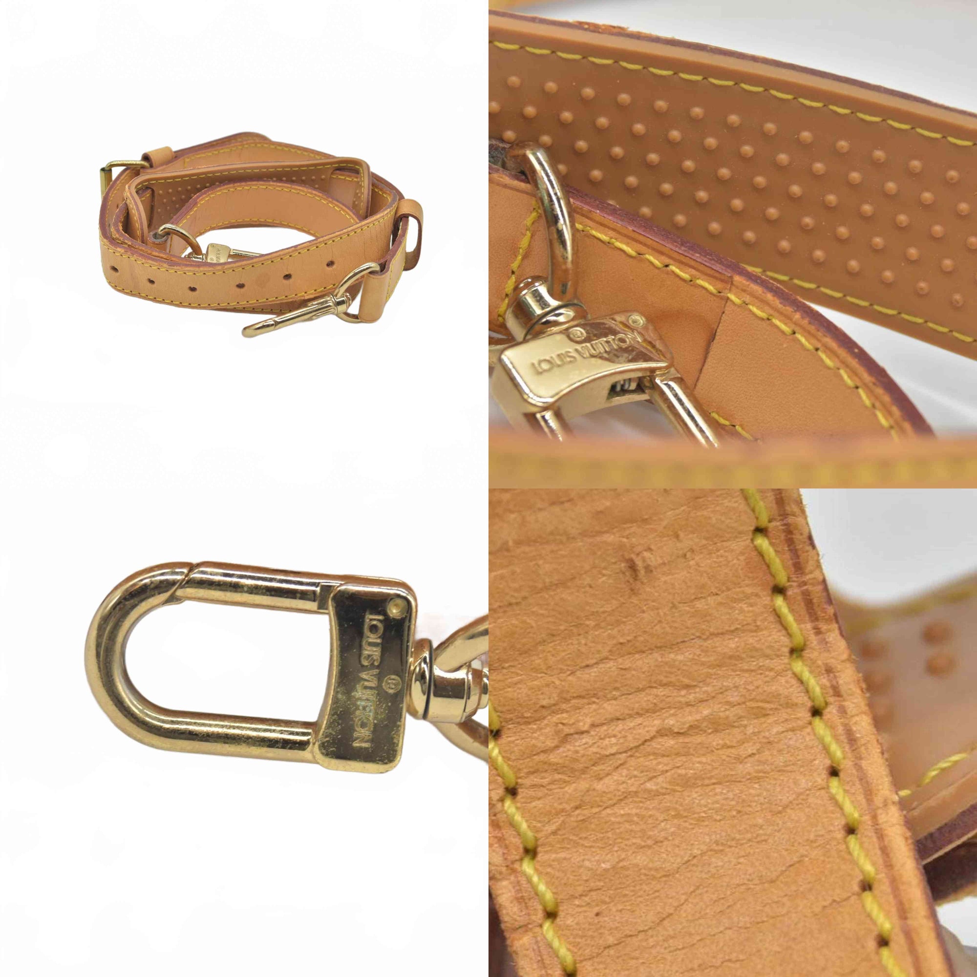 Louis Vuitton LV Shoulder Strap Brown Leather 10018876