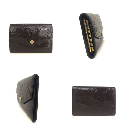 $465 2015 Louis Vuitton Vernis Multicles 6 Key Holder Amarante TS0175