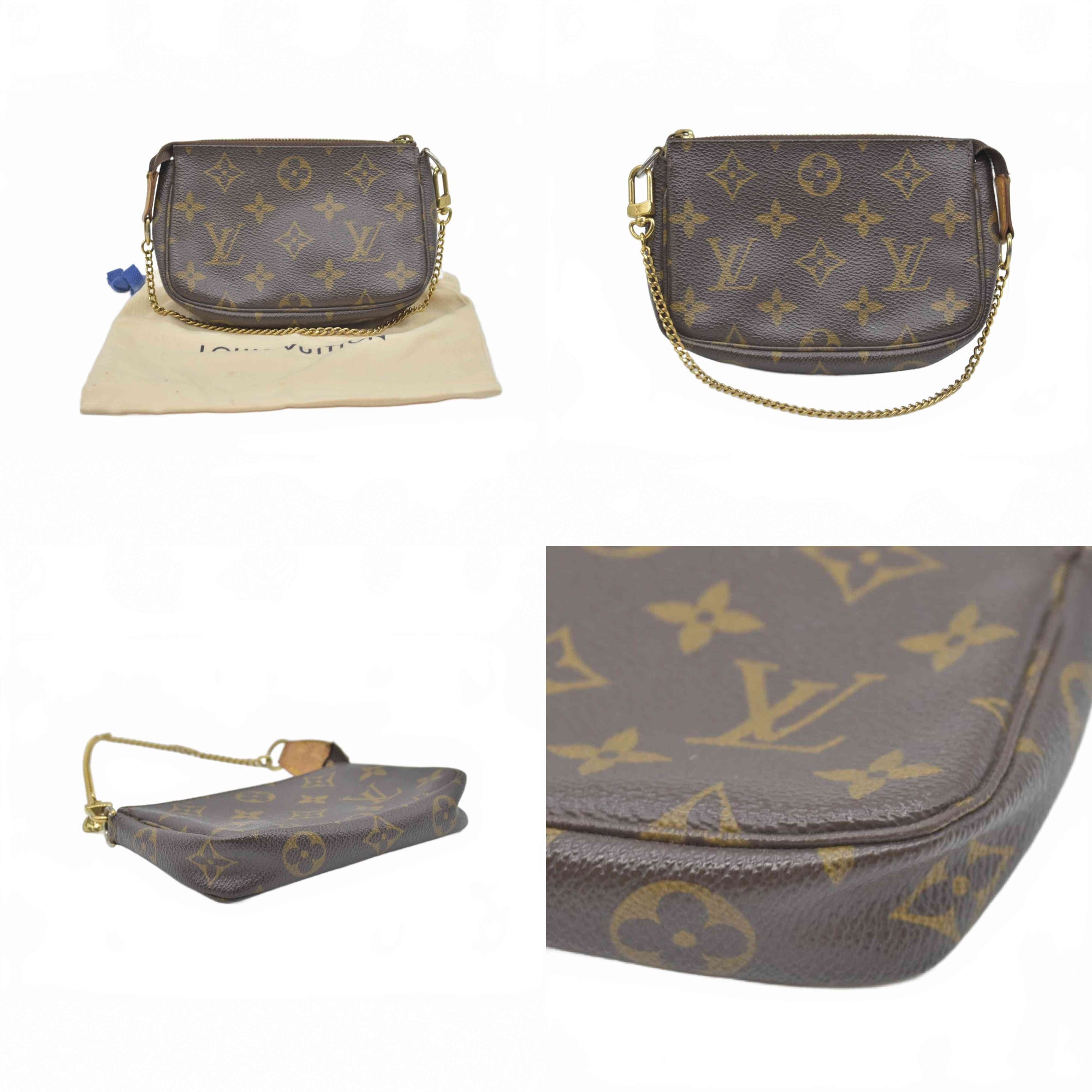 $810 Louis Vuitton Monogram Mini Pochette Accessories DU1006 2006