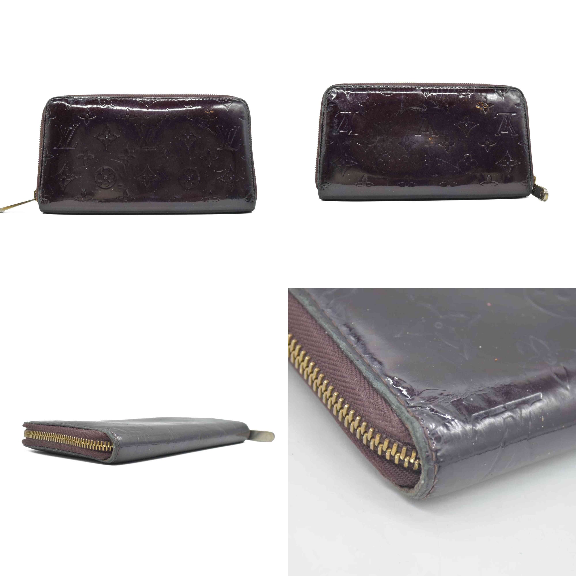 $1110 2008 Louis Vuitton Monogram Vernis Zippy Organizer Wallet CONSIGNMENT CA3098