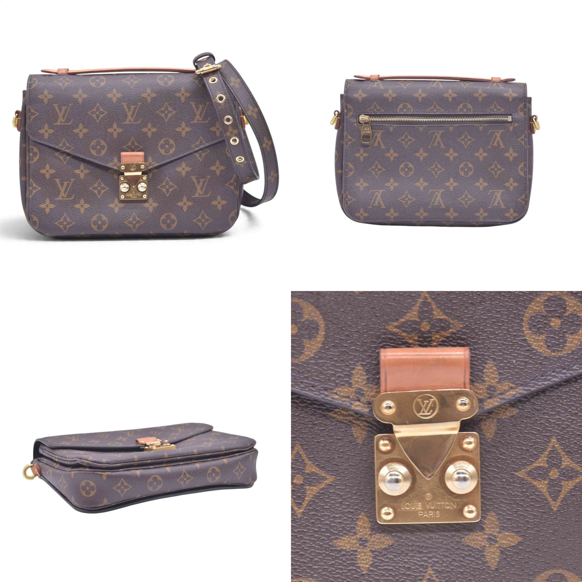 $2620 2016 LOUIS VUITTON Monogram Pochette Metis Shoulder Bag Brown SR3176 CONSIGNMENT 10021414