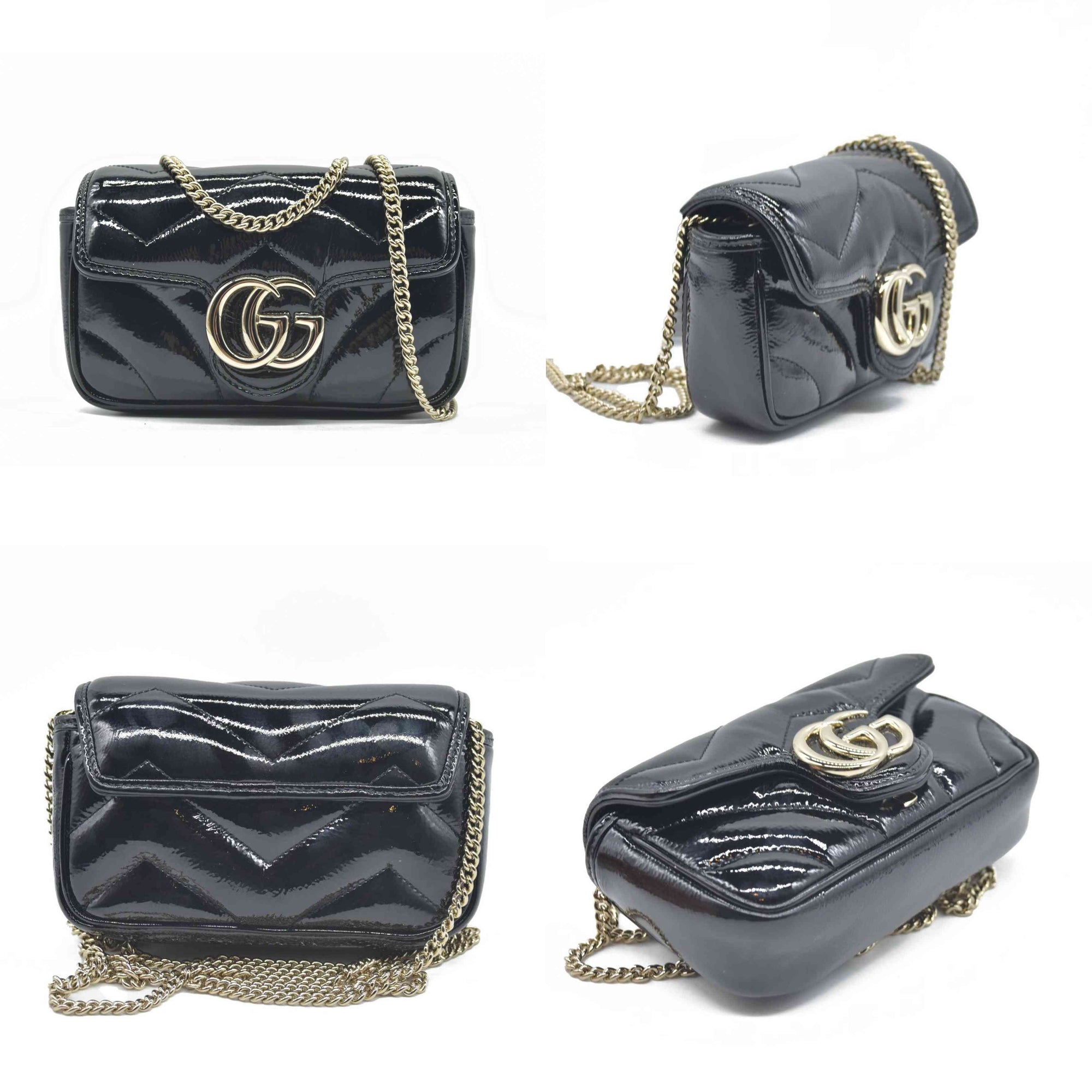 $1850 Gucci Mini Marmont quilted leather cross-body bag