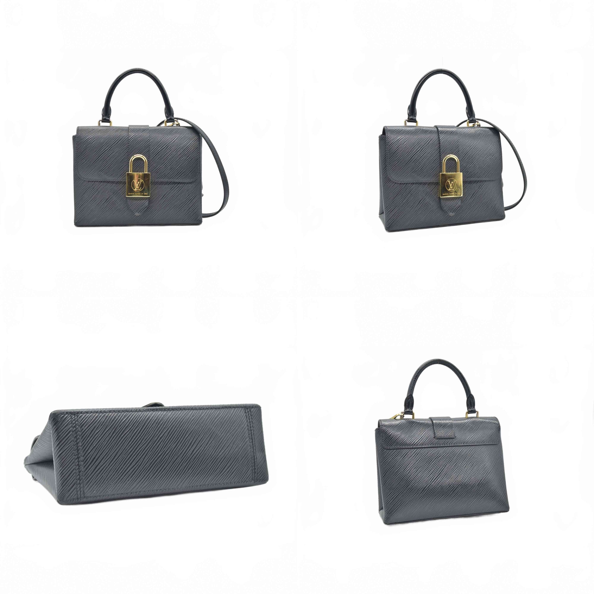 $2370 RFID Louis Vuitton Epi Locky BB Black