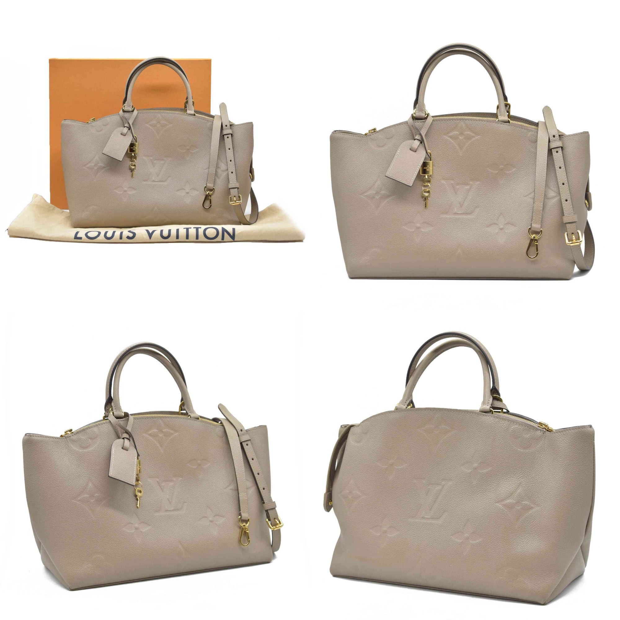 $3800 Louis Vuitton Empreinte Monogram Giant Grand Palais Tourterelle