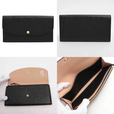 $775 RFID Louis Vuitton Empreinte Emilie Wallet Black Dune 10020974