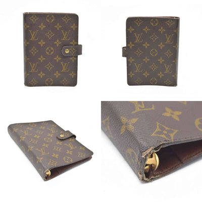 $755 Louis Vuitton  Monogram Medium Ring Agenda Cover