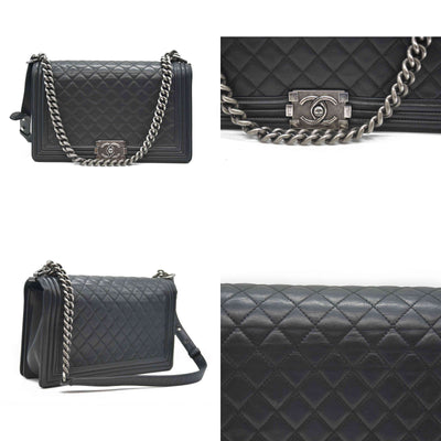 Chanel Calfskin Quilted Medium Boy Flap Black