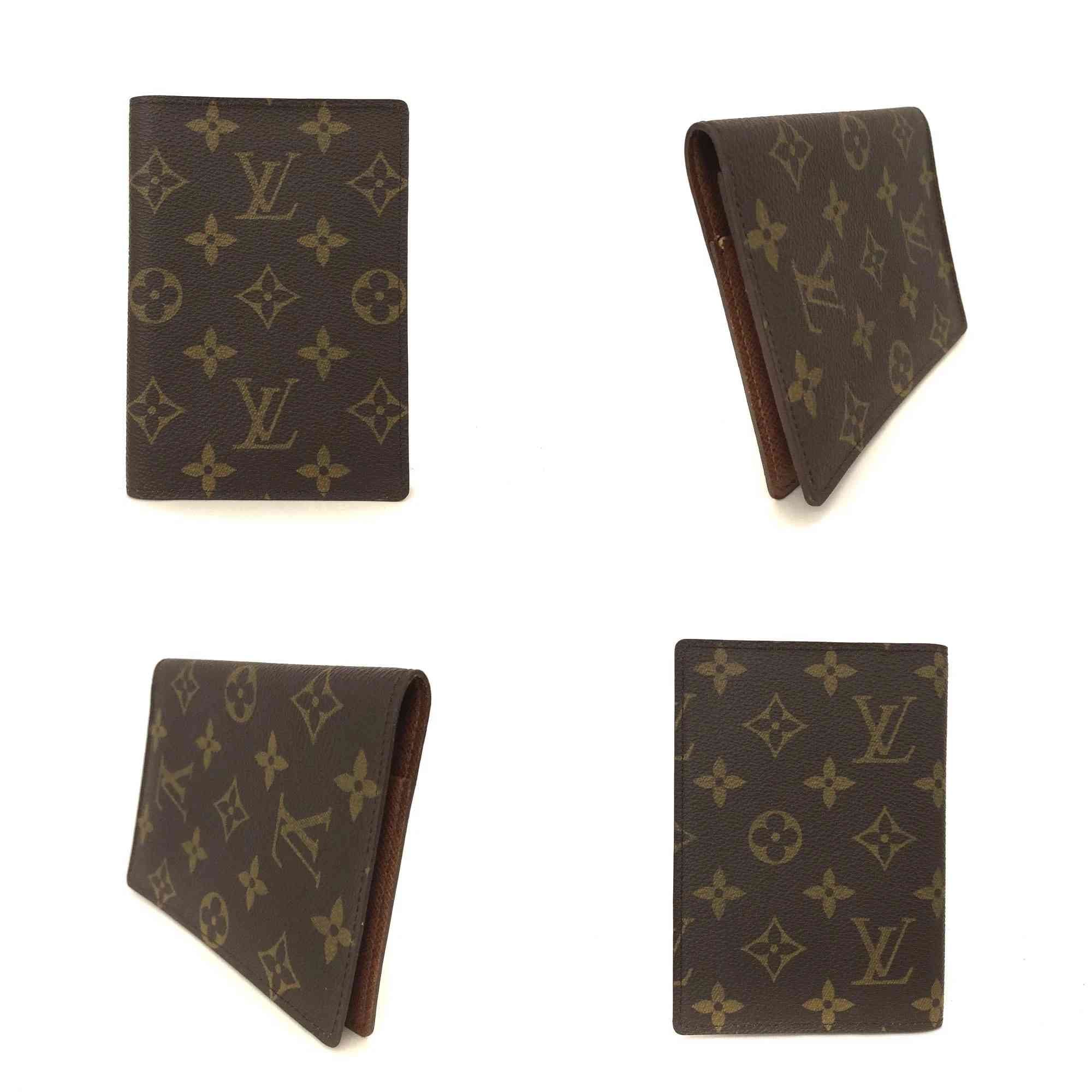 $400 Louis Vuitton Monogram Couverture Passeport Case Brown MI1918