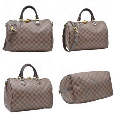$1980 Louis Vuitton  Damier Ebene Speedy Bandouliere 30 2015 SD3145