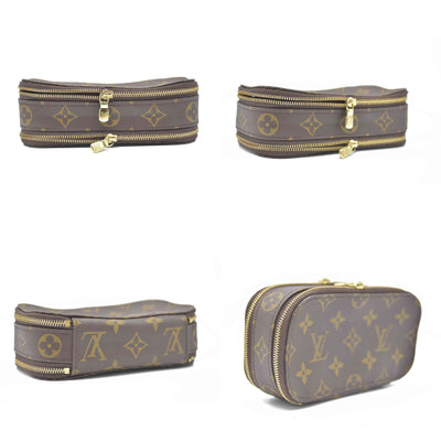 $580 Louis Vuitton Monogram Trousse Blush PM Cosmetic Pouch Bag Jewlery Case