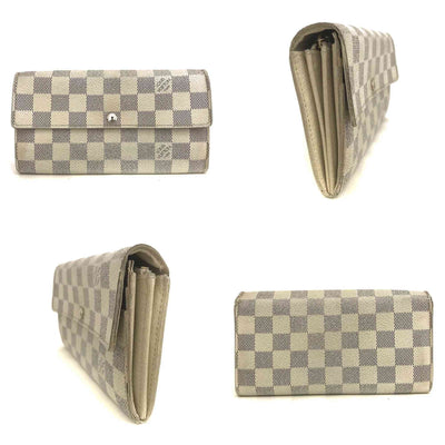 Louis Vuitton Damier Azur Porte Feuille Sarah Long Bifold Wallet CA3009