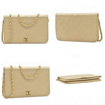 $3350 Chanel Timeless Classic Quilted Single Flap with 24K GHW Beige