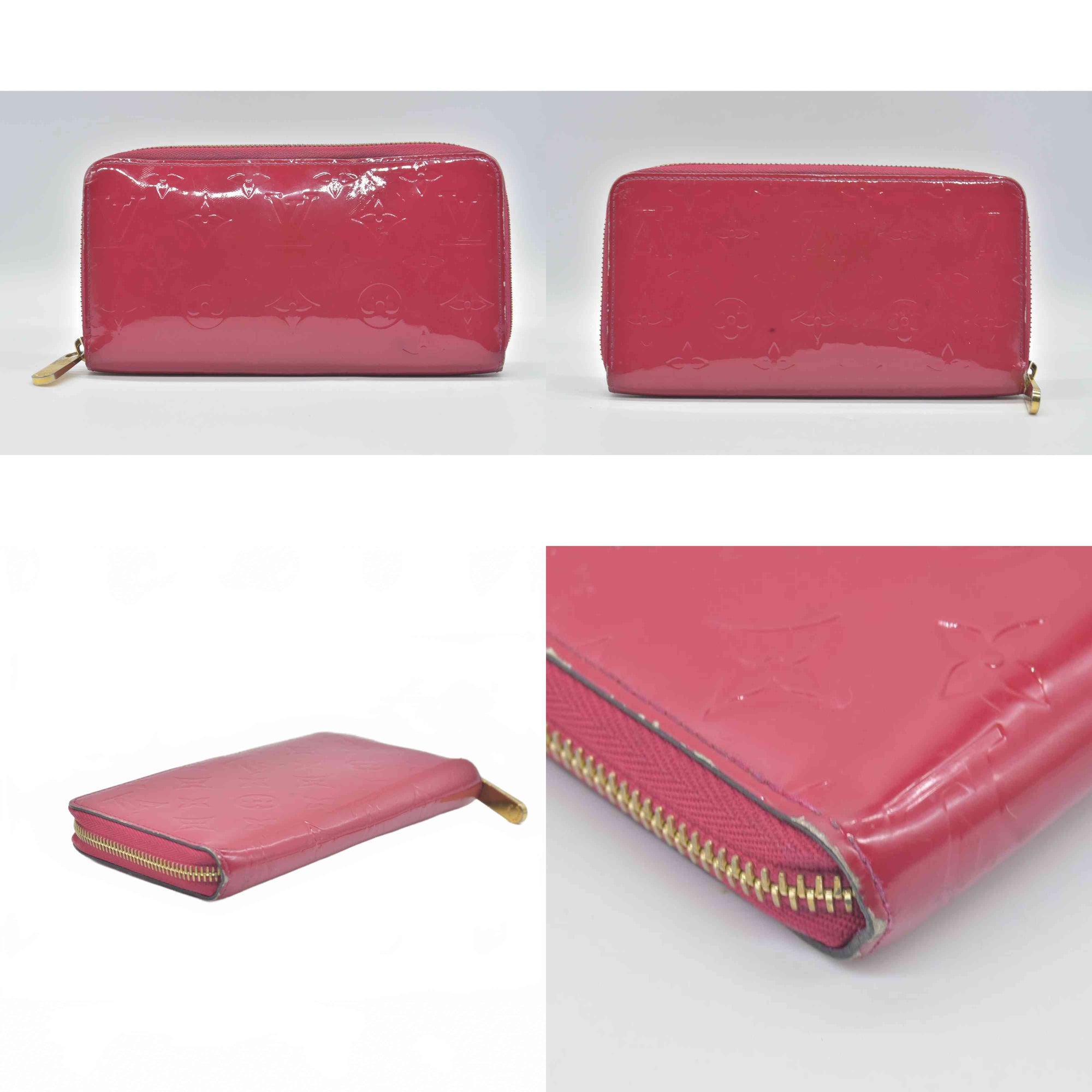 $1060 Louis Vuitton 2012 Vernis Patent Leather Zippy Wallet