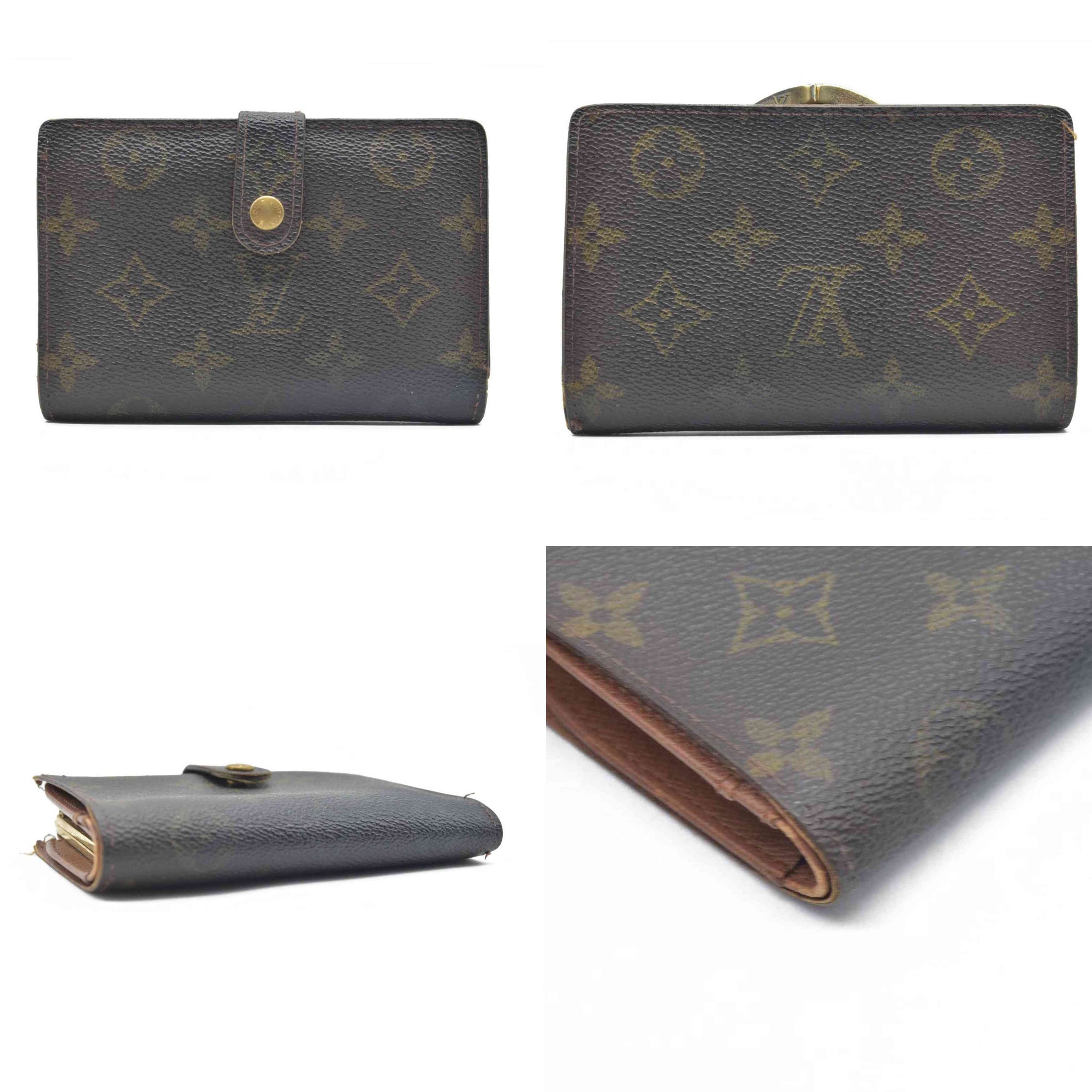 $720 Louis Vuitton LV Monogram French Purse MI1919