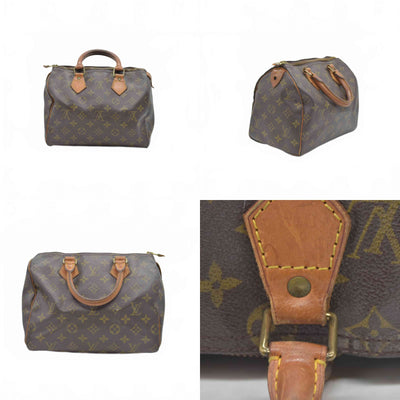 $1490 Louis Vuitton LV Hand Bag Speedy 25 Brown Monogram sp1905
