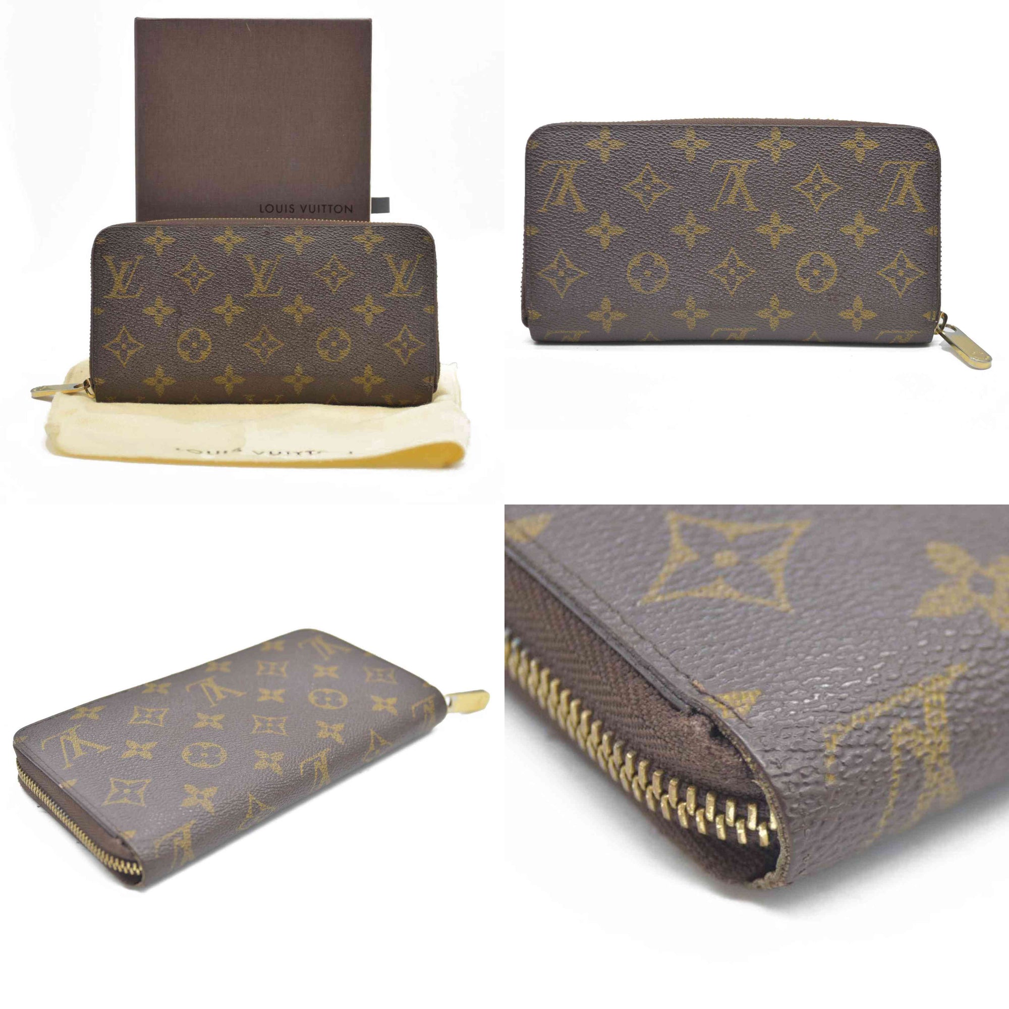 AUCTION $915 Louis Vuitton Monogram Zippy Wallet