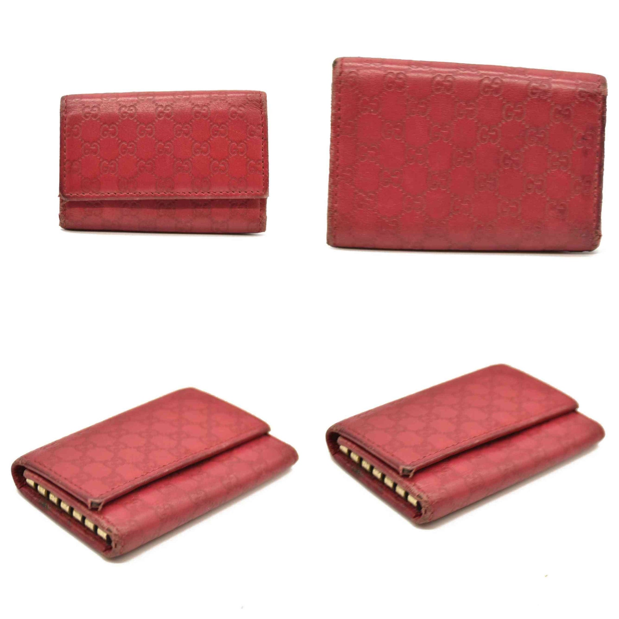 Gucci  Guccissima 6 Key Holder Case Pink