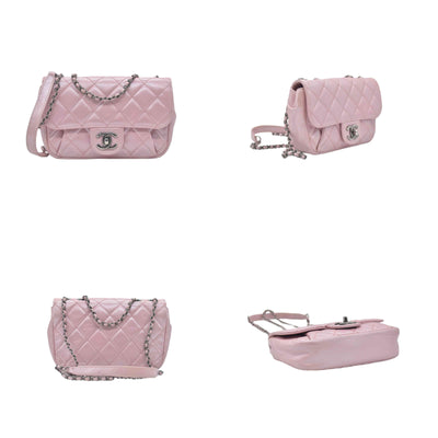 $3200 Chanel  Coco Pleats Flap Bag Pink 10020380
