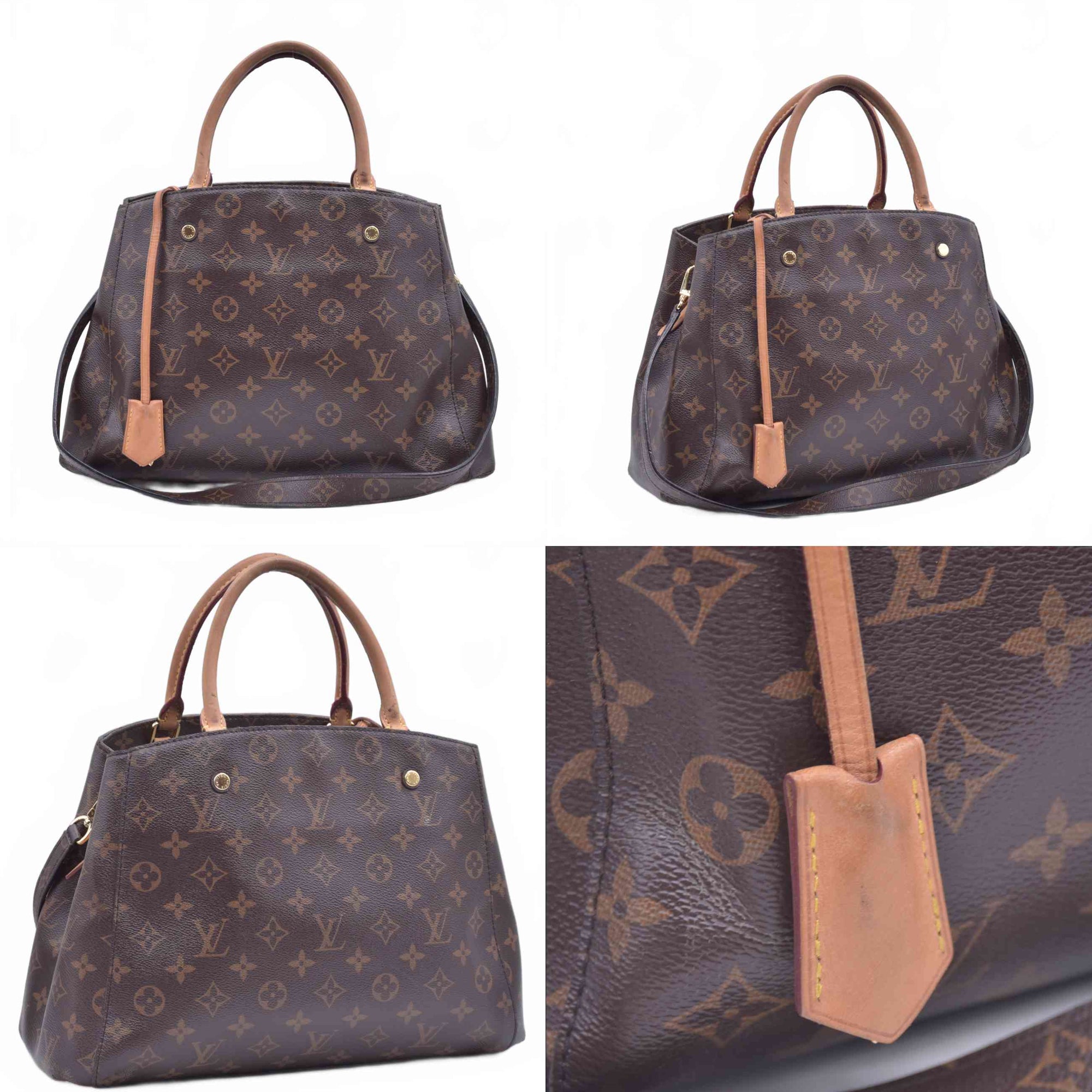 $2910 2015 Louis Vuitton Monogram Montaigne MM CA3115
