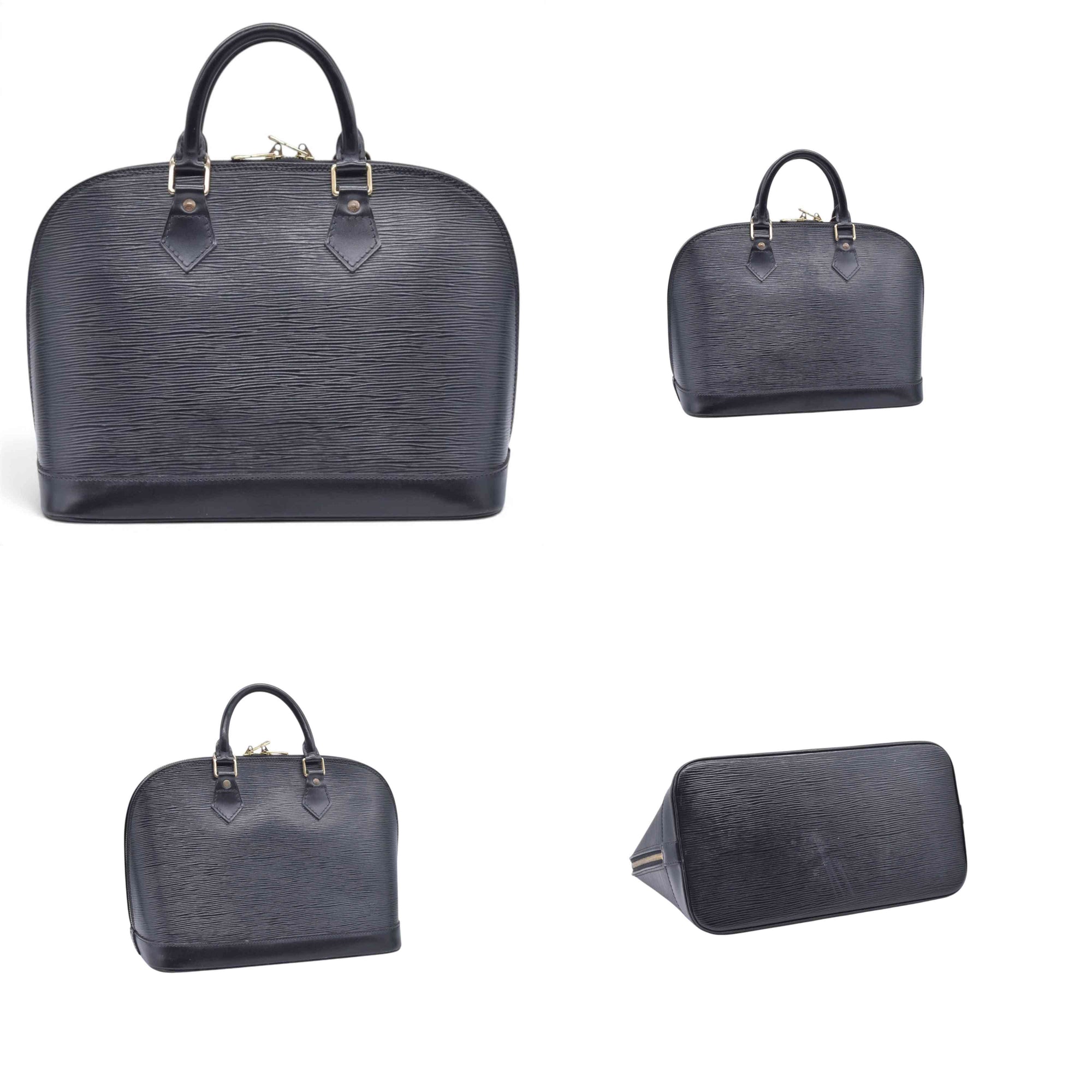 $1850 1996 LOUIS VUITTON Epi Leather Alma PM Black CONSIGNMENT AR0946 10021416