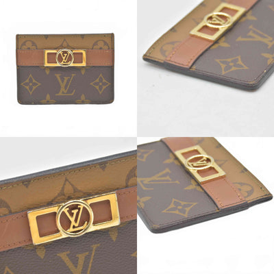 $460 Louis Vuitton Monogram Canvas Reverse Dauphine Card Holder RFID CONSIGNMENT