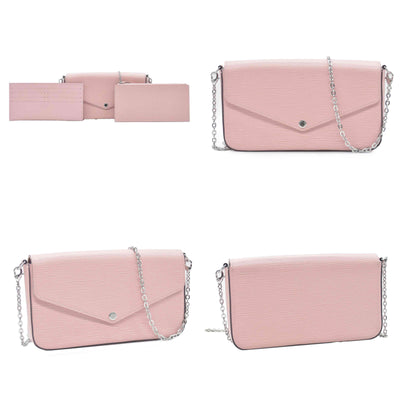 $1770 2017 Louis Vuitton Epi Leather Pochette Felicie Rose Ballerine CONSIGNMENT TJ3107