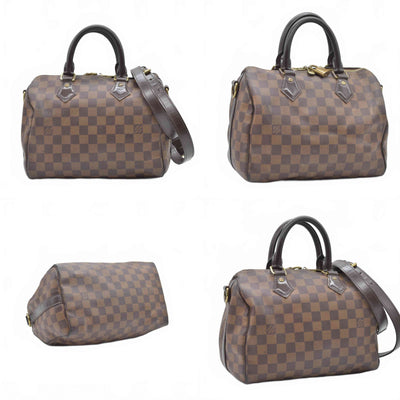 $1940 Louis Vuitton Damier Ebene Speedy Bandouliere 25 MB1147 2017