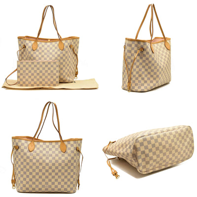 Louis Vuitton  Damier Azur Neo Neverfull MM Rose Ballerine SR2166
