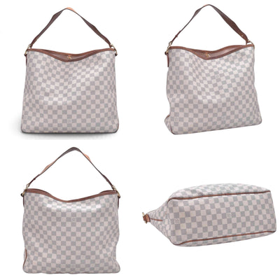 $1450 LOUIS VUITTON Damier Azur Delightful MM Shoulder Bag CONSIGNMENT 10021443