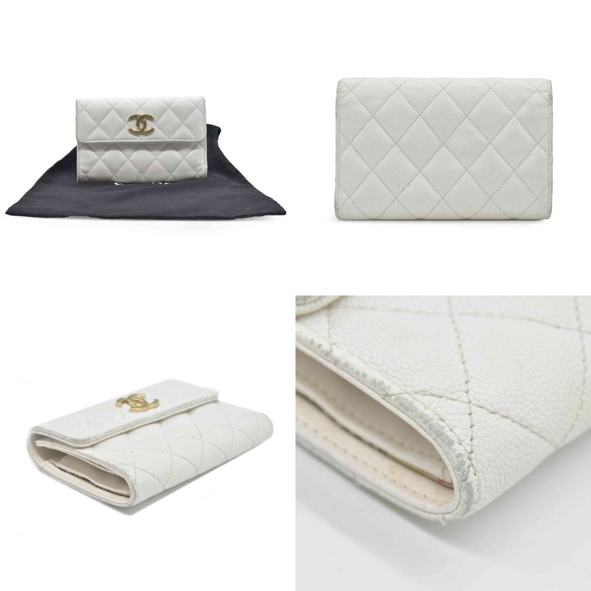 Chanel  Flap Trifold Interlocking CC Logo Wallet