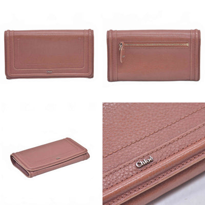 $595 2013 Chloe Brown Leather Paraty Continental Wallet