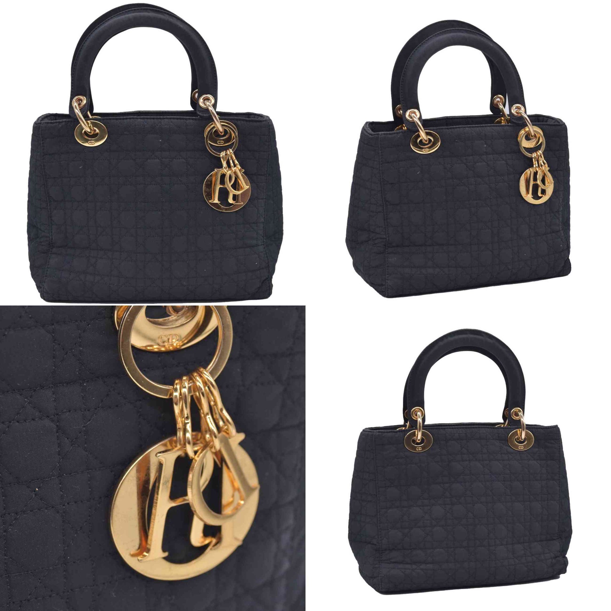 $5100 Dior Nylon Cannage Medium Lady Dior Black 10020628