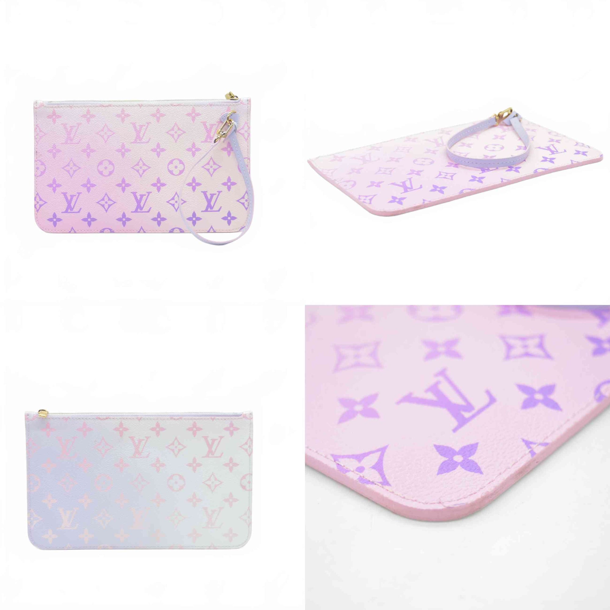 RFID Louis Vuitton Monogram Spring In The City Neverfull MM GM Pochette Sunrise Pastel