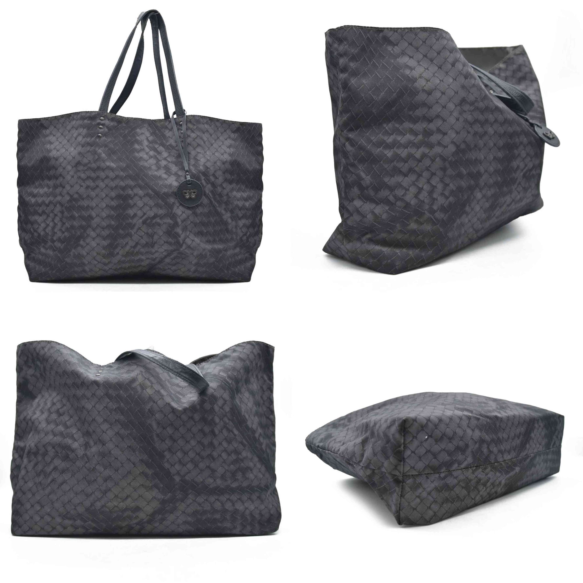 $890 Bottega Veneta Intreccio Illusion tote Bag Black