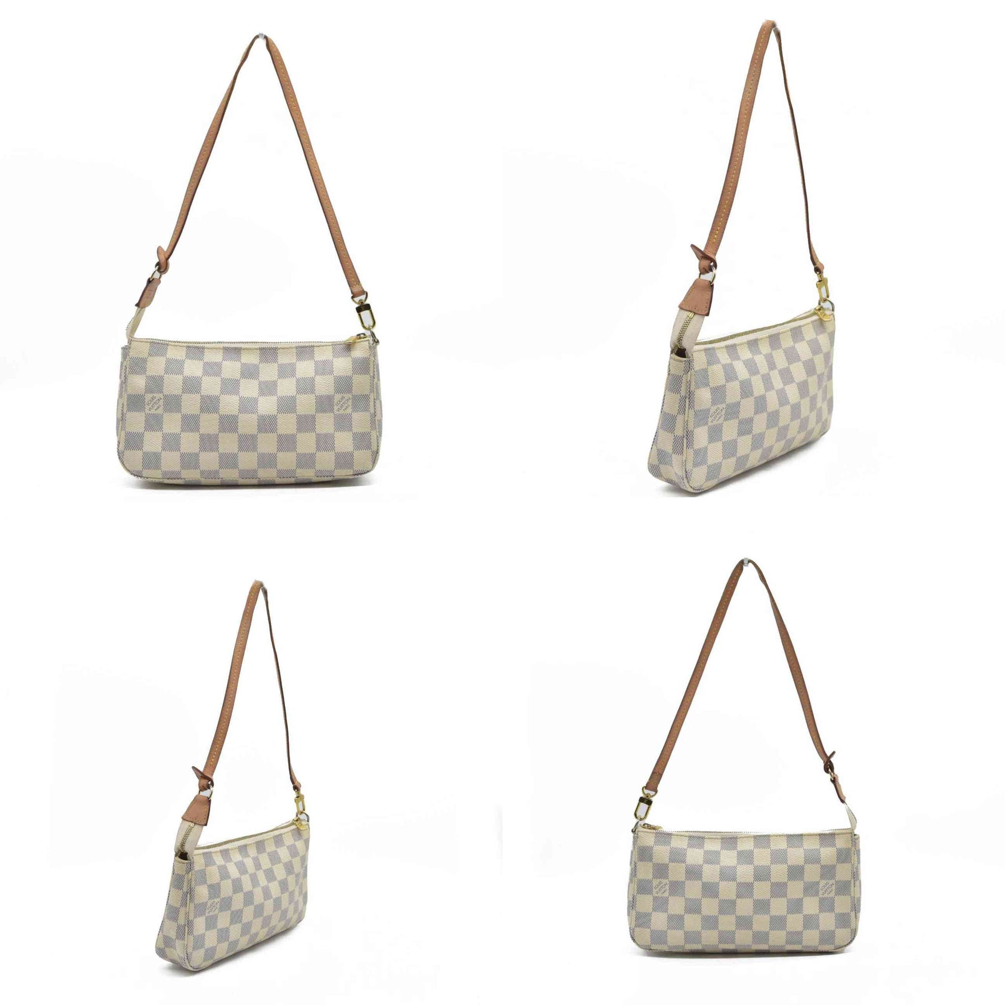 $1290 Louis Vuitton Damier Azur Pochette Accessoires NM MB2169