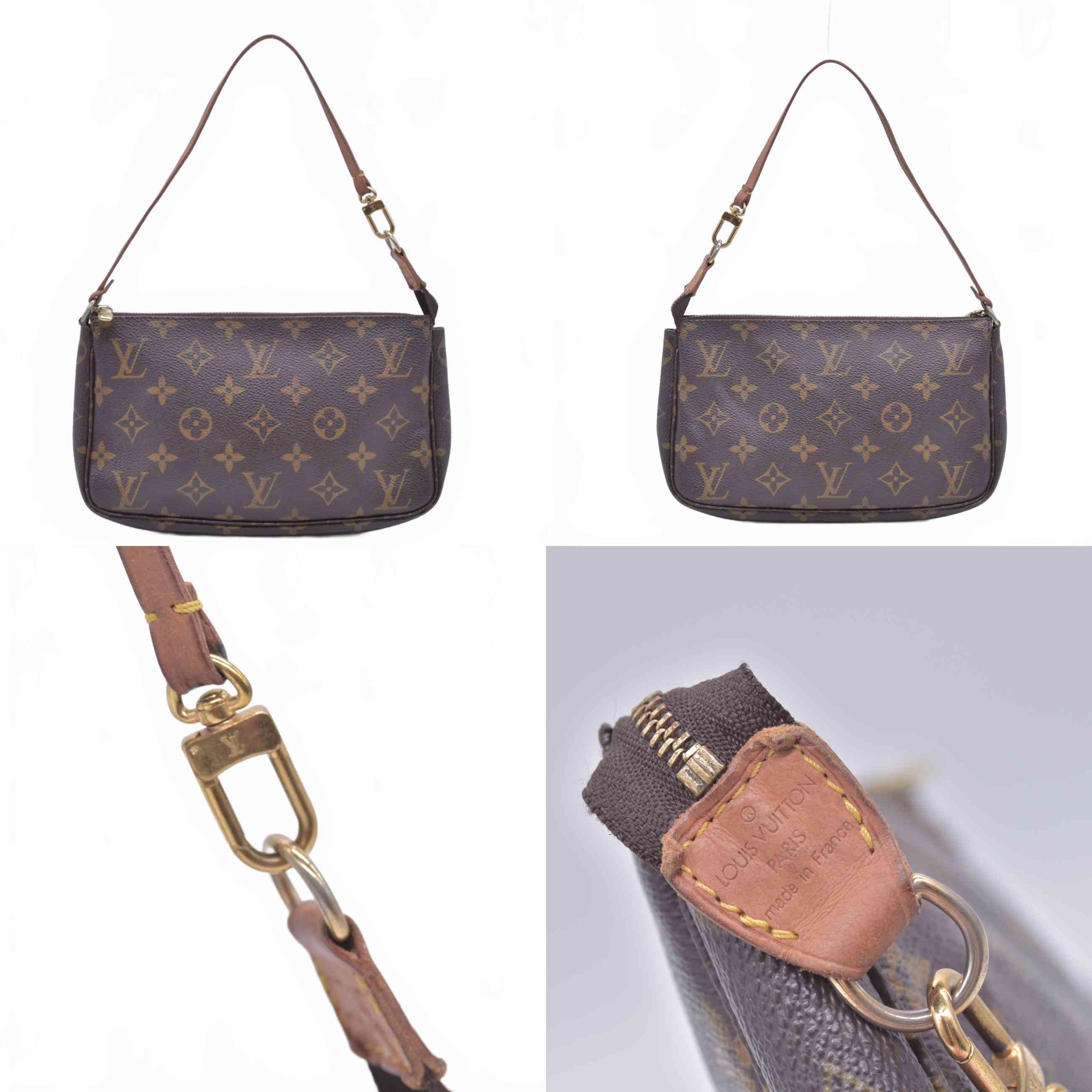 $1,290 2001 Louis Vuitton Monogram Pochette Accessories Pouch SL1001