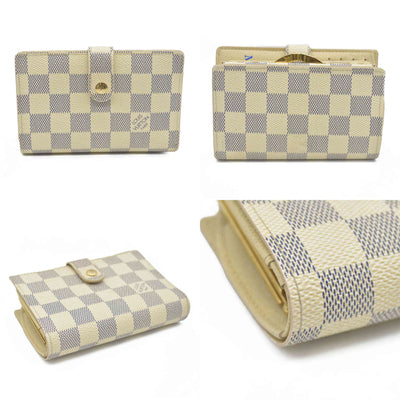 AUCTION $750 Louis Vuitton  Damier Azur French Purse Wallet
