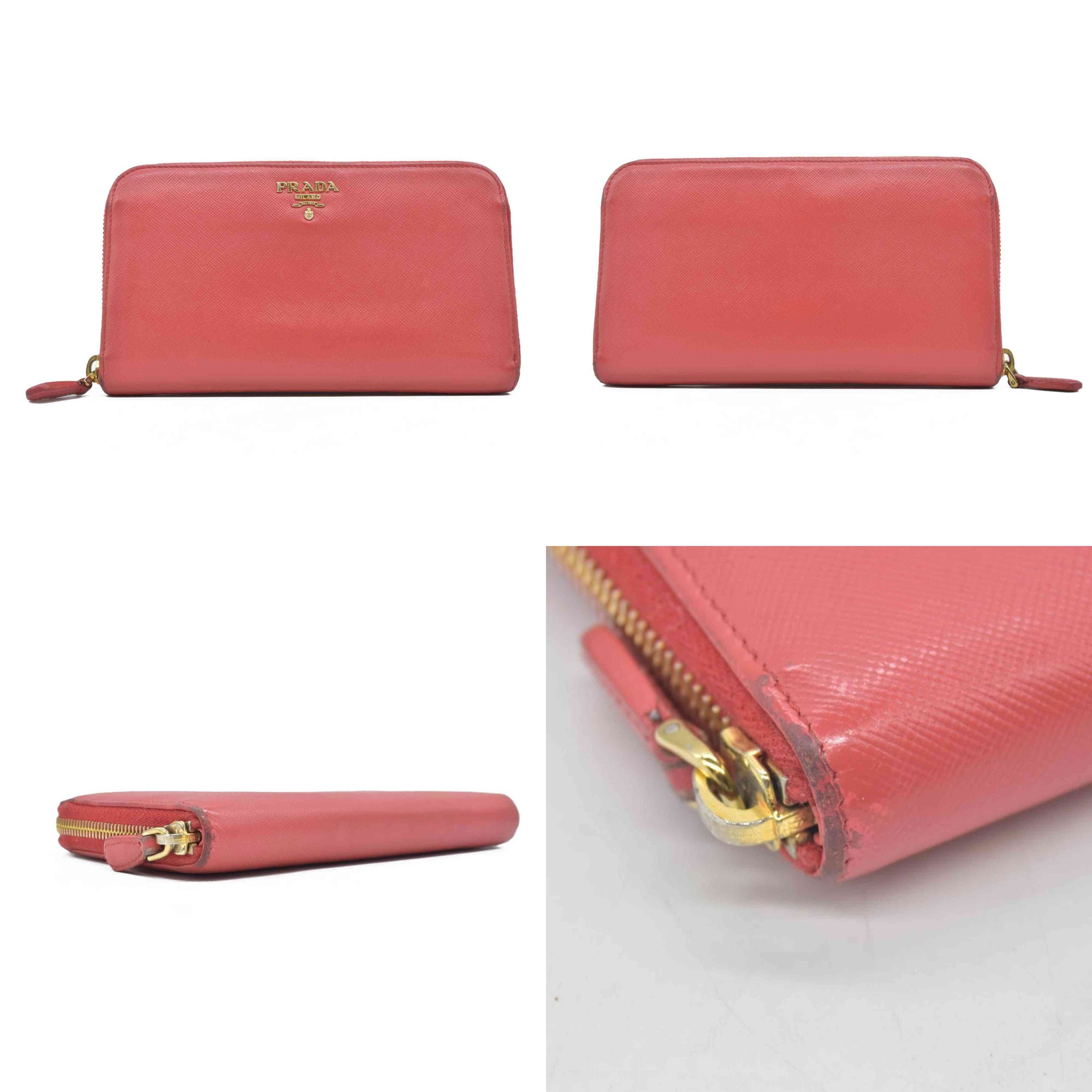 Prada Saffiano Metal Leather Continental Wallet CONSIGNMENT