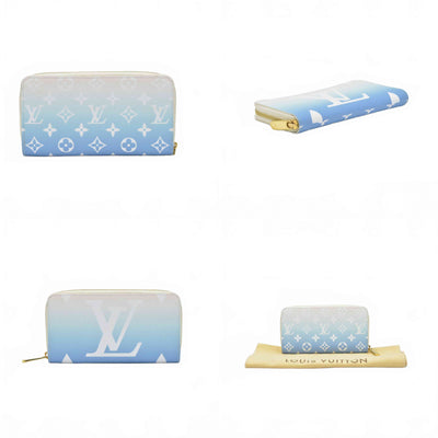 $1120 Louis Vuitton RFID Monogram Giant By The Pool Zippy Wallet Blue CONSIGNMENT