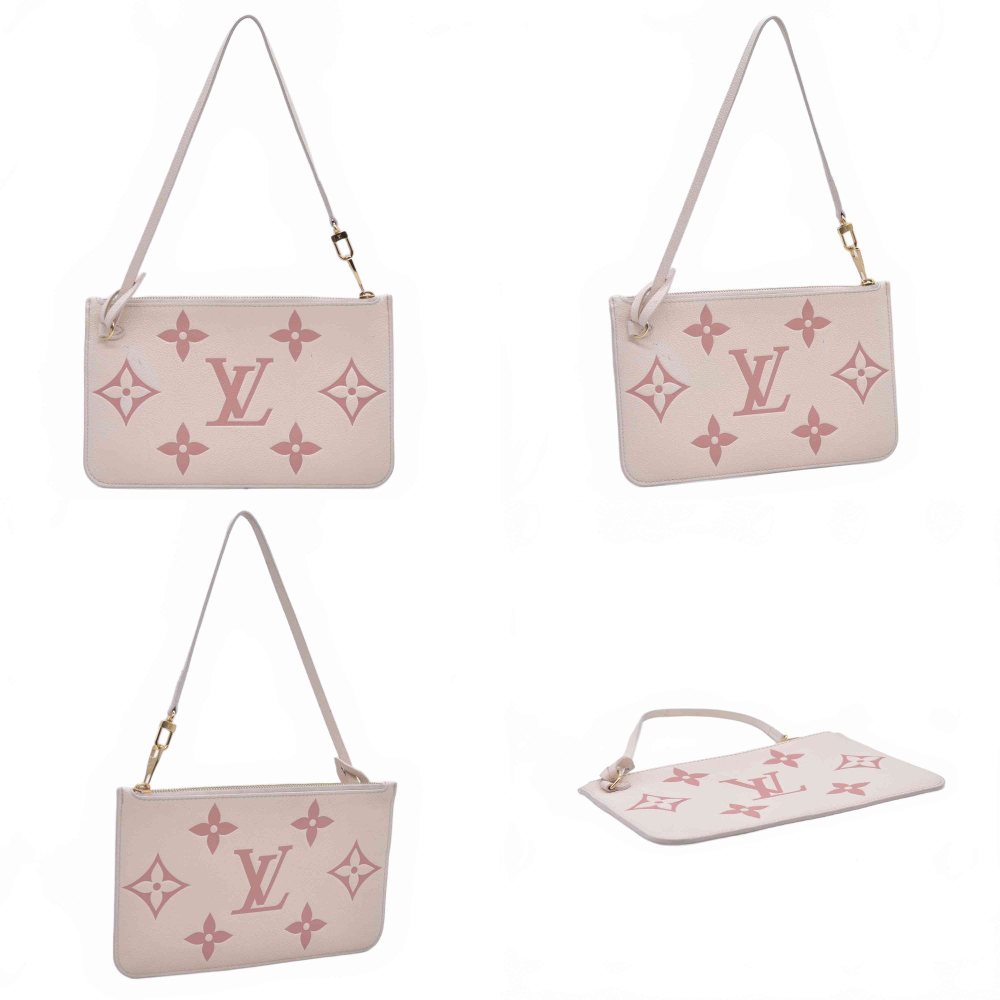 $1250 Louis Vuitton Bi-Color Monogram Rose Trianon Empreinte Pochette 10021370