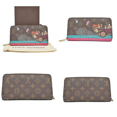$915 Louis Vuitton Monogram 2015 Christmas Animation Zippy Wallet Hibiscus CONSIGNMENT