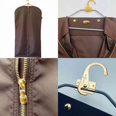 $600 Louis Vuitton Dark Brown Nylon Garment Foldable Travel Bag