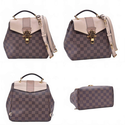 $2180 2019 Louis Vuitton Damier Ebene Clapton Cream Backpack SR4169 10021303