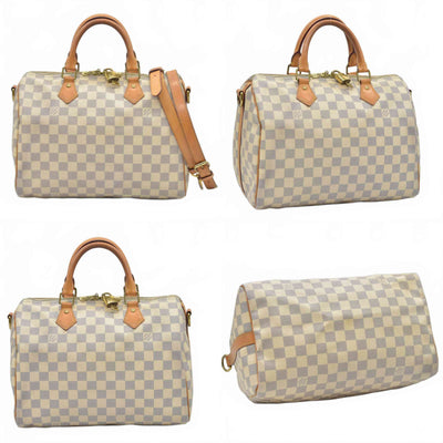 $1980 2015 Louis Vuitton Damier Azur Speedy Bandouliere 30 SP1105