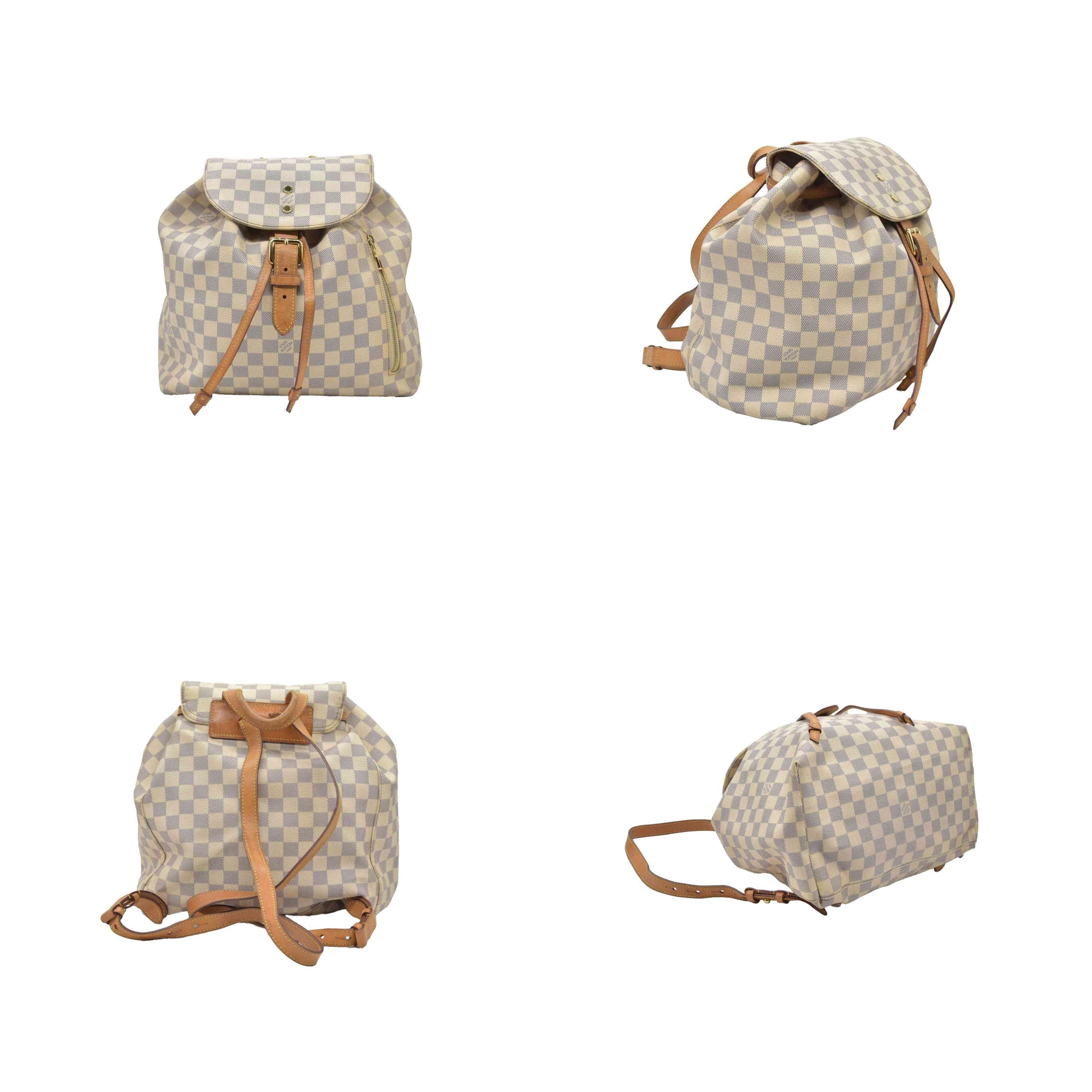 $2120 2016 Louis Vuitton Damier Azur Sperone Backpack SR2186