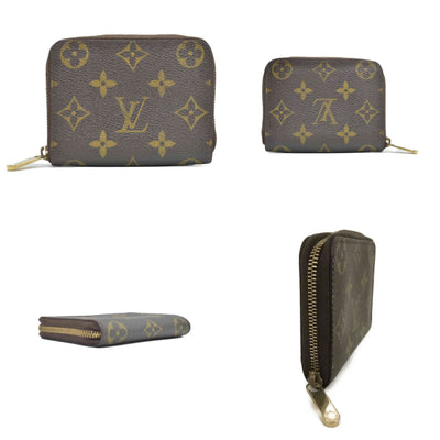 $560 2008 Louis Vuitton Monogram Zippy Zip Around Wallet Coin Purse Brown TH3098